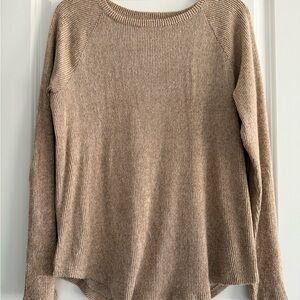 SO Women's Ribbed Tan Sweater